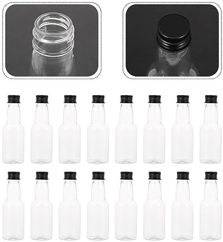 20pcs Transparent Mini Juice Bottles with Caps for Home and Kitchen Use
