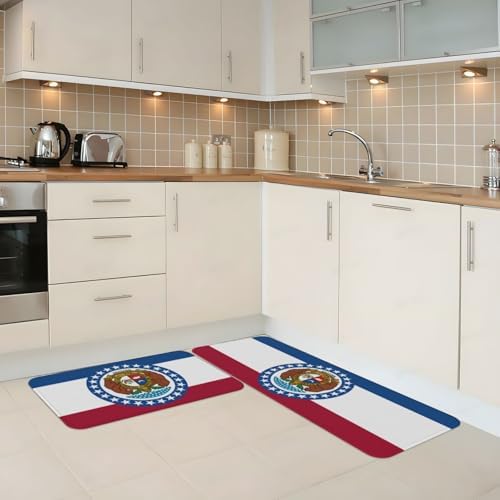 Missouri State Flag Kitchen Rugs 2-Pack