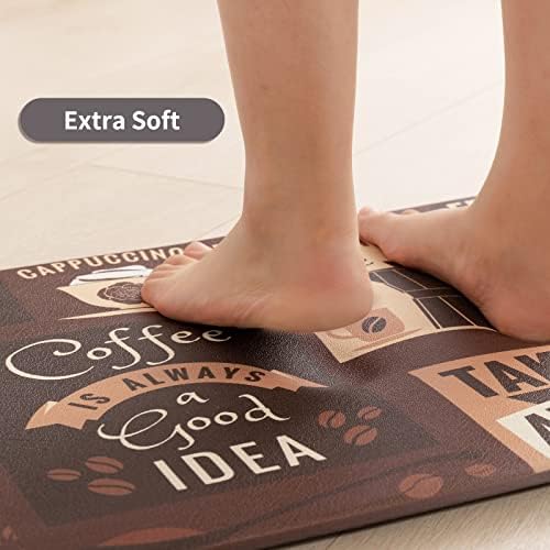 Asrug Anti Fatigue Kitchen Mat Dark Coffee Design