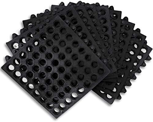 High-Quality 9-Pack Interlocking Rubber Mats for Kitchen Outdoor Use