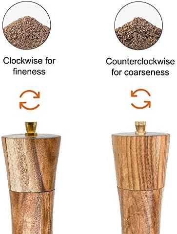 Elegant Acacia Wooden Pepper Grinder Salt Mill