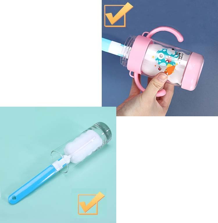 Sponge Cup Brush Set 3pcs Multifunctional Bottle Cleaning Tool
