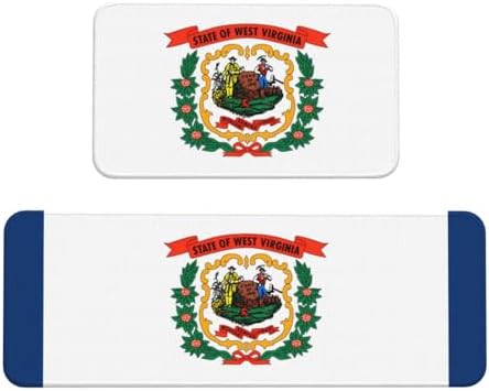 West Virginia Flag Kitchen Mats - Non-Slip Waterproof Rust Resistant