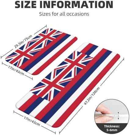 Hawaii Flag Kitchen Mat Set