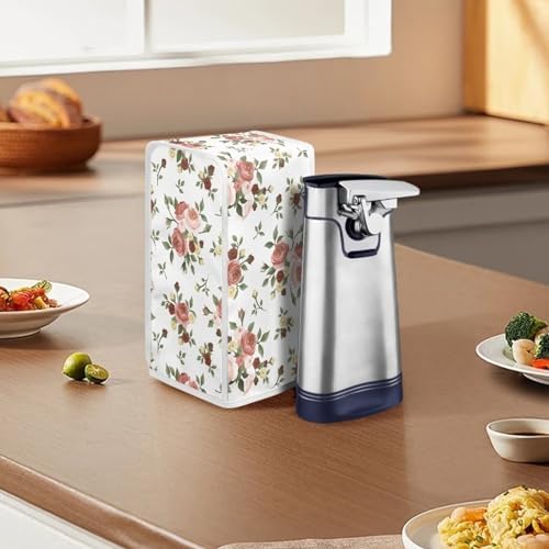 TODIYADDU Pretty Rose Camellia Can Opener Dust Cover Easy to Use Durable Fit