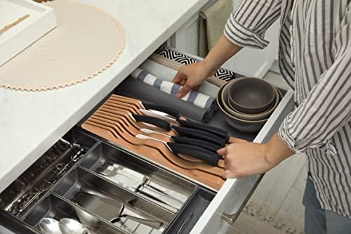 Space-Saving 11-Slot Knife Organizer for Kitchen Drawers