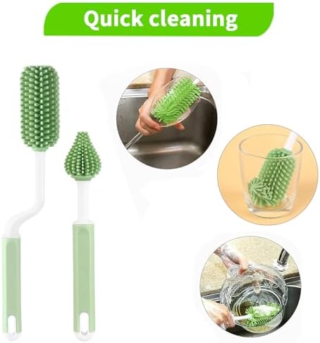 Silicone Bottle Brush Set for Easy Cleaning