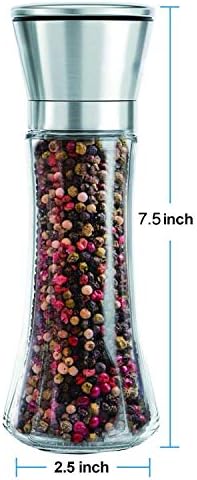3-Piece Stainless Steel Salt Pepper Mill Set