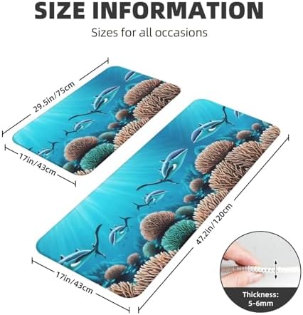 Deep Sea Whales Kitchen Floor Mat