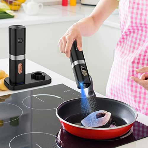 Syaws Electric Salt and Pepper Grinder Set with Charging Base