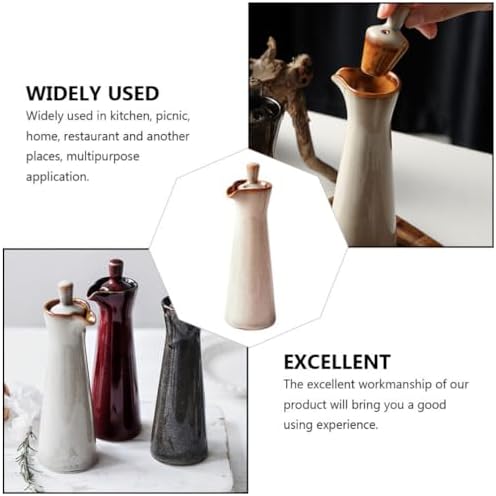 PRETYZOOM Ceramic Oil Dispenser Bottle for Kitchen