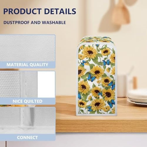 Blue Butterfly Sunflowers Electric Can Opener Cover