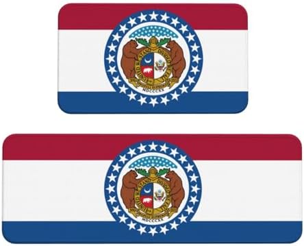 Missouri State Flag Kitchen Rugs 2-Pack