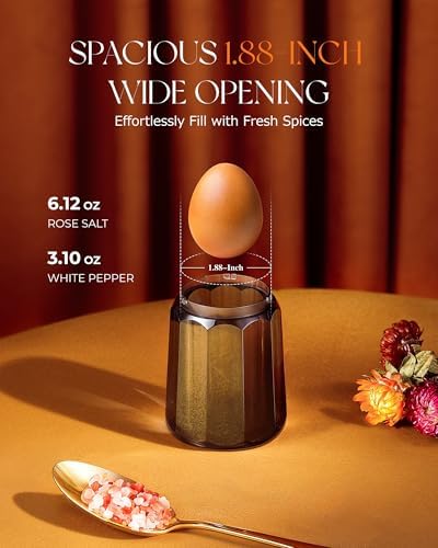 Compact Durable and Versatile Electric Salt and Pepper Grinder Set