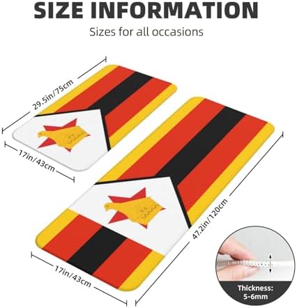 Zimbabwe Flag Kitchen Mats
