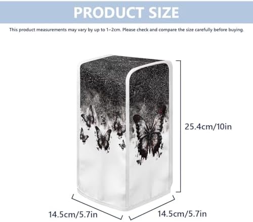 Suhoaziia Black Butterfly Can Opener Organizer Cover Case