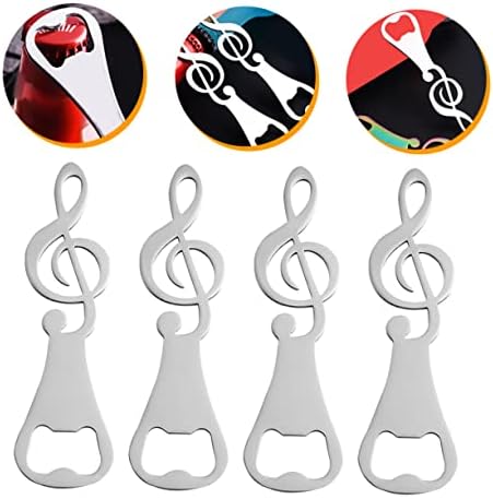 4-Pack Stainless Steel Bottle Opener Set for Wine Beer More