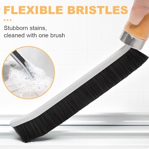 Efficient Crevice Cleaning Brush Set for Tile and Bathroom Cleaning
