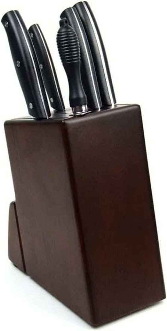 High-Quality Walnut Kitchen Knife Holder Durable Space-Saving Storage Solution