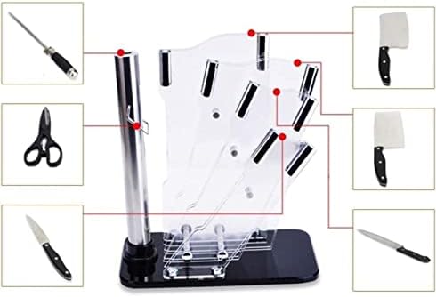 KA755 Creative Transparent Acrylic Knife Holder Kitchen Tool for Counters