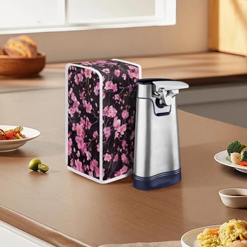 Elegant Pink Flowers Can Opener Cover
