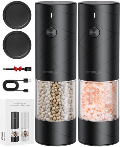 FORLIM Electric Salt Pepper Grinder Set
