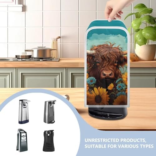 ZOUTAIRONG Sunflower Cattle Electric Can Opener with Waterproof Dust Cover