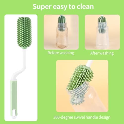 Silicone Bottle Brush Set for Easy Cleaning