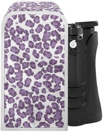 Purple Leopard Electric Can Opener Dust Cover