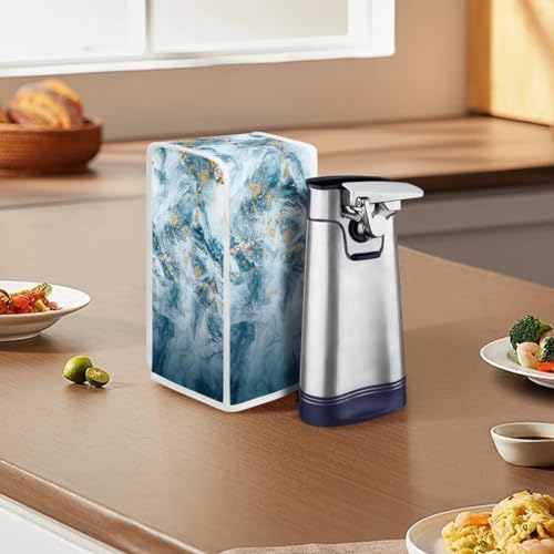 TODIYADDU Marble Print Can Opener Cover Novelty Dust Protection for Kitchen Use