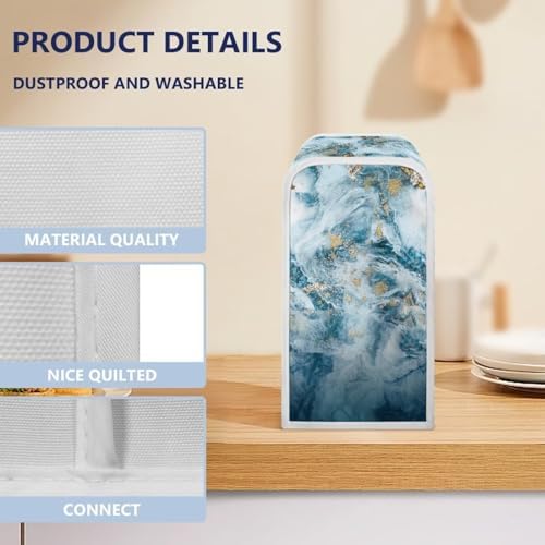 TODIYADDU Marble Print Can Opener Cover Novelty Dust Protection for Kitchen Use
