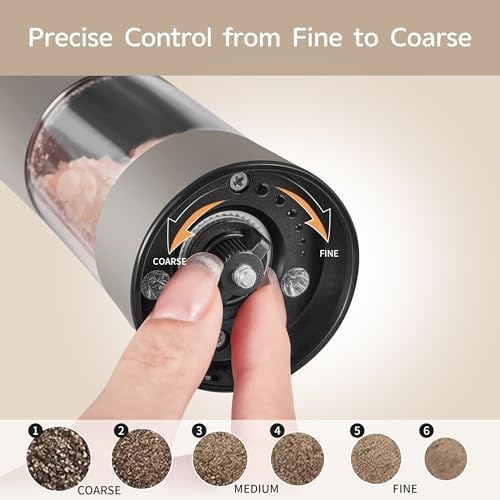 Ergonomic Salt and Pepper Grinder Set