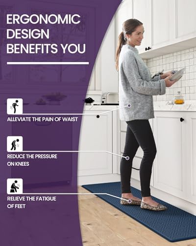 DEXI Kitchen Mat Non-Slip Anti-Fatigue Soft Durable