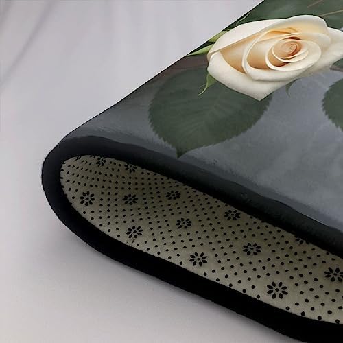 White Flowers Floor Mat