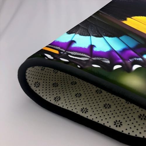 Elegant Butterfly Print Non-Slip Floor Mat for Home