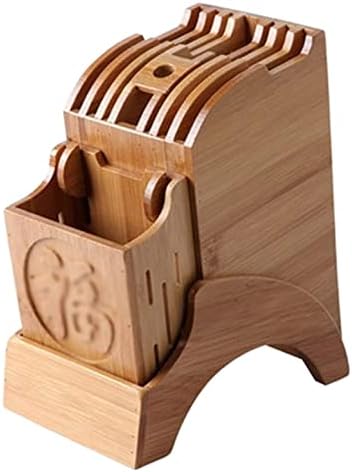 ZAEGO Bamboo Knife Block Holder for Counter 1