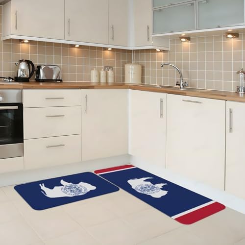 Comfort Durable Wyoming State Flag Kitchen Mats