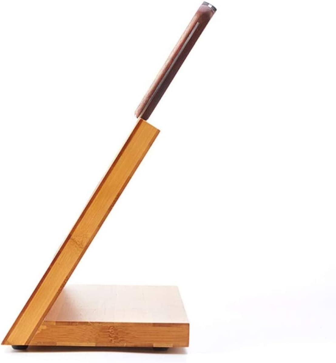 Magnetic Slanted Knife Block Wood Universal Holder