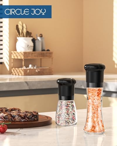 Elegant Professional Salt Pepper Grinder Set for Chefs Hat Appearance