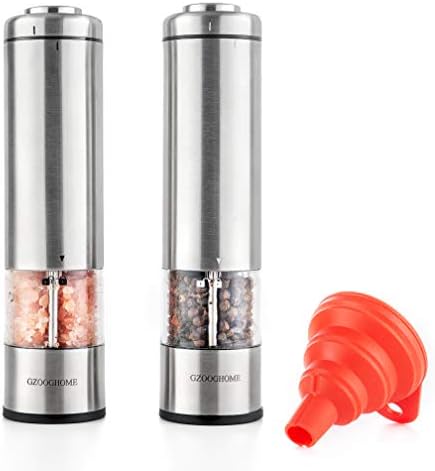 GZOOGHOME 2-Piece Electric Salt and Pepper Mill Set