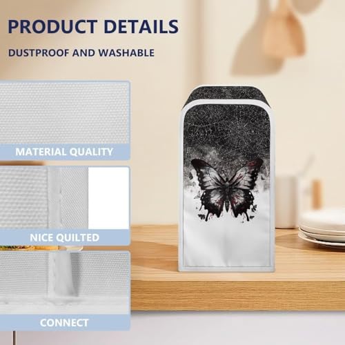Suhoaziia Black Butterfly Can Opener Organizer Cover Case