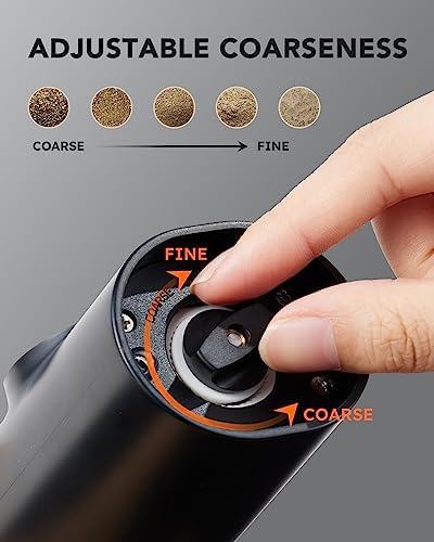 FORLIM Rechargeable Electric Salt Pepper Grinder Set with Charging Base
