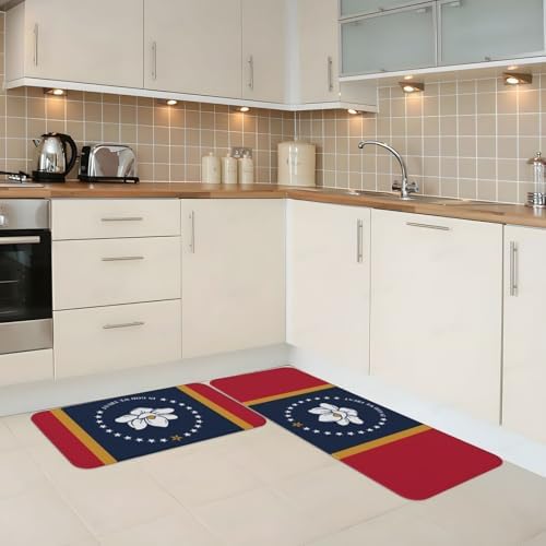 Mississippi State Flag Print Kitchen Mats