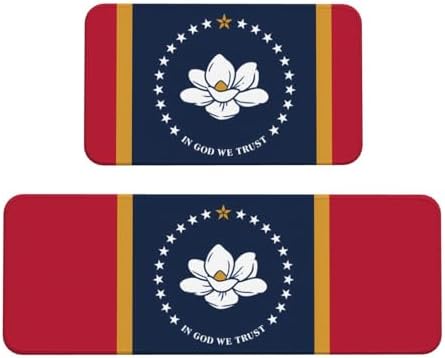 Mississippi State Flag Print Kitchen Mats