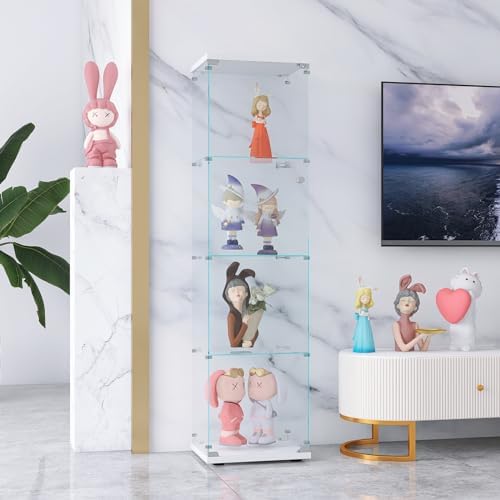 Sturdy 4-Tier tempered glass display cabinet