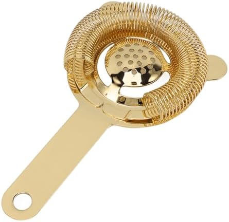 304 Stainless Steel Cocktail Bar Strainer for Home Bars and Restaurants Gold