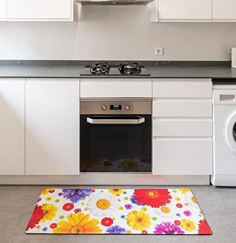 BAMBIKI Artistic Anti Fatigue Kitchen Mat - 48x175x12mm