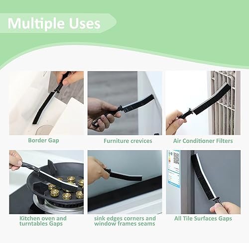 3-Piece Hard Bristle Crevice Cleaning Brush Set USA