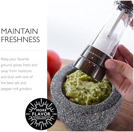 Elegantly Refillable Salt Pepper Mill Set Premium Design for Perfect Grind
