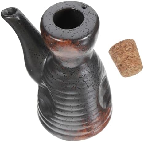 Stylish Japanese Ceramic Soy Sauce Vinegar Seasoning Bottle with Lid